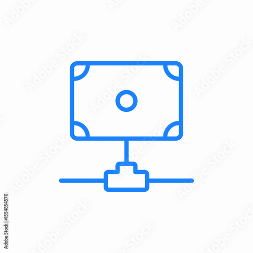 digital cash transfer icon sign vector