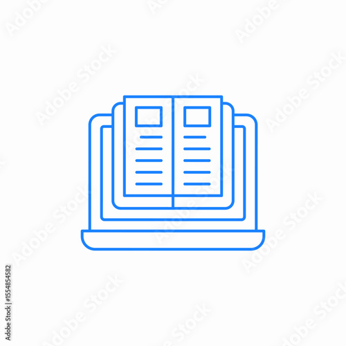 digital book icon sign vector