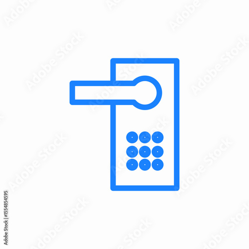 digital door lock icon sign vector