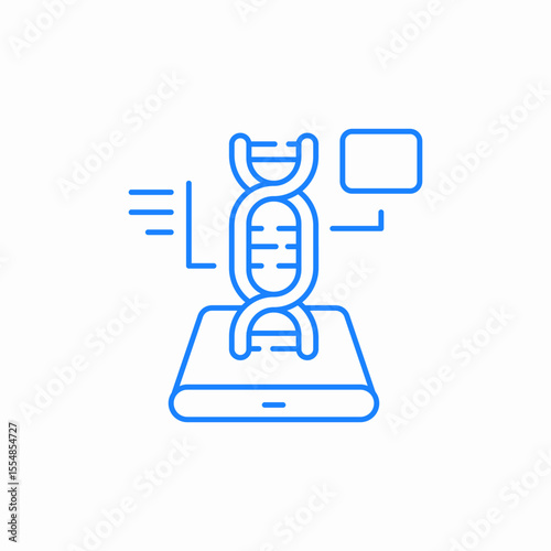 dna mobile research icon sign vector