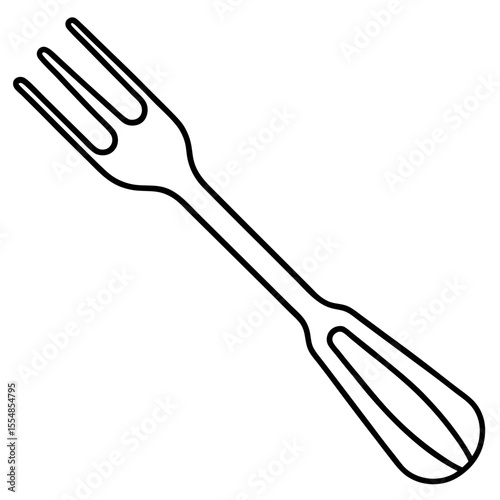 Minimal Fork Line Art Design