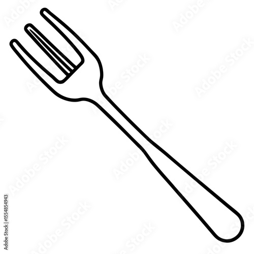 Minimal Fork Line Art Design