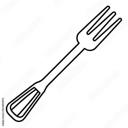 Minimal Fork Line Art Design