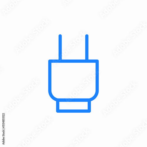 electrical plug adapter icon sign vector