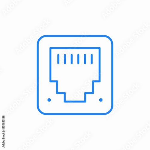 ethernet network port icon sign vector