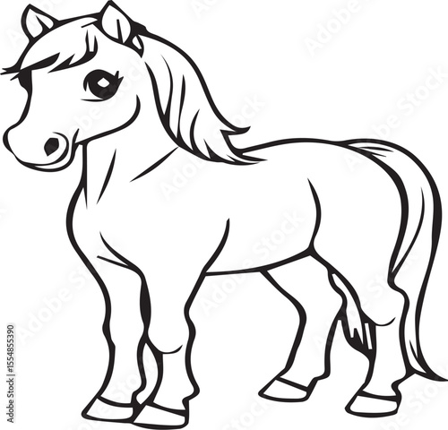 Cute Horse Outline