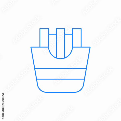 french fries icon sign vector