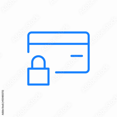 freeze card lock icon sign vector