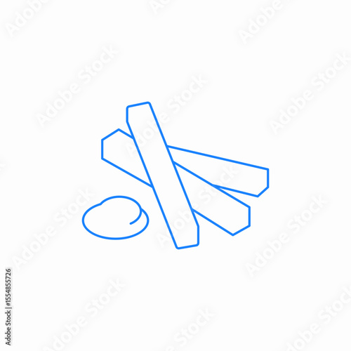 french fries sauce icon sign vector