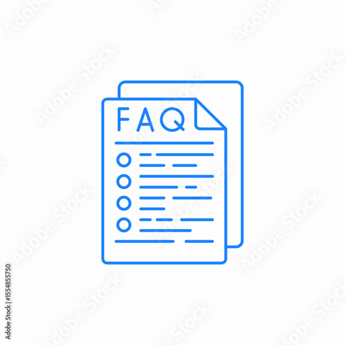 frequently asked questions icon sign vector