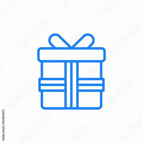 gift box side view icon sign vector