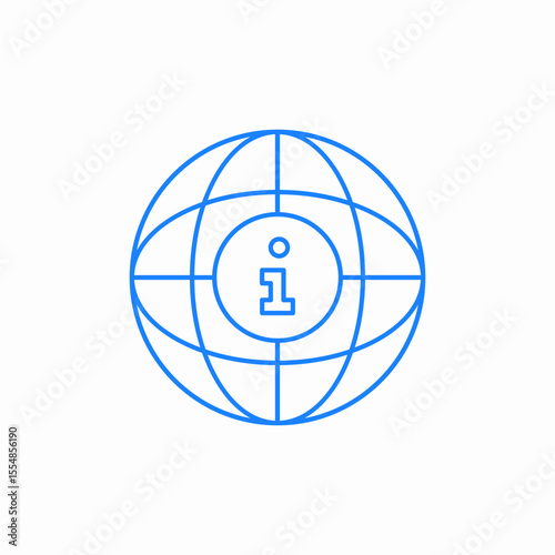 global info news icon sign vector