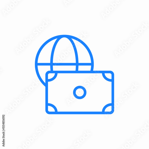 global money transaction icon sign vector