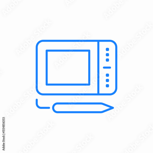 graphics tablet pen icon sign vector