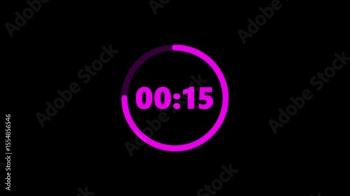 20 Second Countdown Counter with Microseconds, From 20-0 Seconds 4k Resolution Loop with Alpha Channel Motion Graphics Video Footage