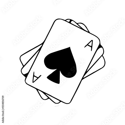 ace of spades playing card vector