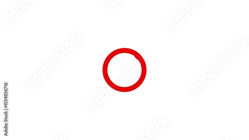 Abstract red cross painted by wide brush strokes, Abstract neon cross mark icon animation. Cross symbol animation on white background, Red cross mark