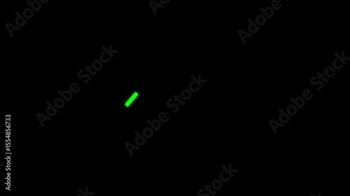 simple line green check mark icon animations on a black background. Success, correct or selection icon animation.