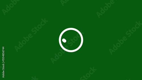 Animated reveal of a white checkmark icon in a green circle. Isolated on a white background.