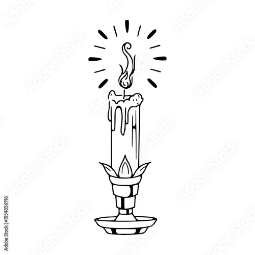 decorative candlelight ambiance - spirituality and peace symbol