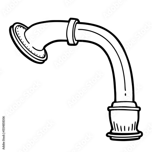 Bathtub spout adapter with clean, straight lines and minimalist design  