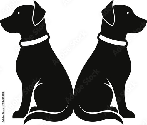 Cats and Dogs Silhouette Bundle Sitting, Playing, Sleeping, and Pet Pose Vector Collection