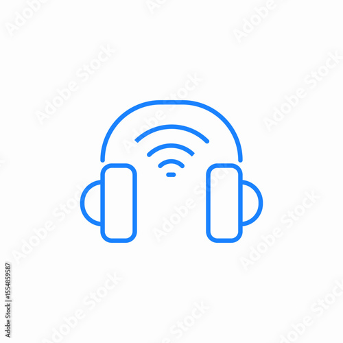 headset sound system icon sign vector