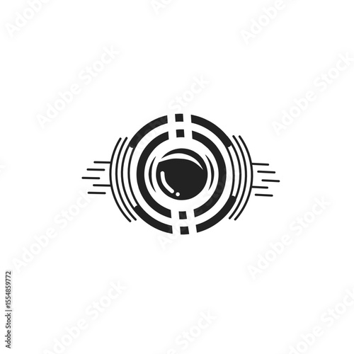 Cyber eye, design icon vector illustration cyber technology and security concept modern element.