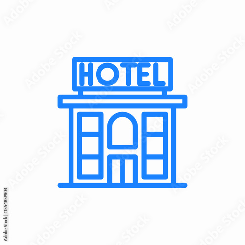 hotel building sign icon sign vector