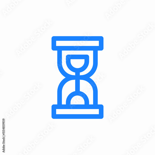 hourglass time sand icon sign vector