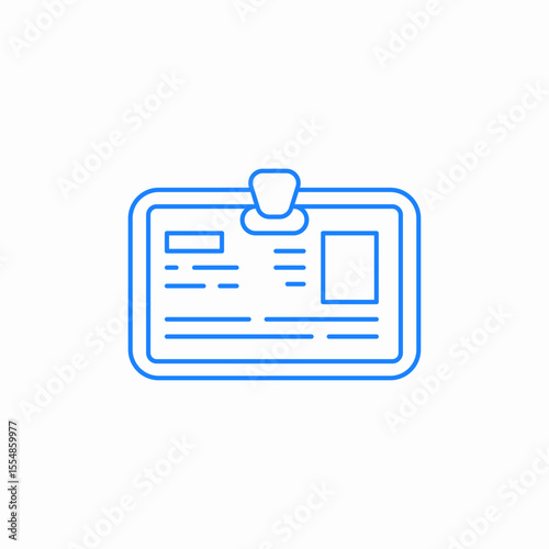 id badge icon sign vector