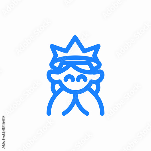 king crown smile icon sign vector