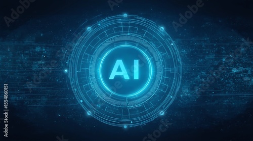Conceptual technology illustration of artificial intelligence 