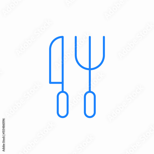 knife and fork icon sign vector