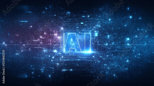 Conceptual technology illustration of artificial intelligence 