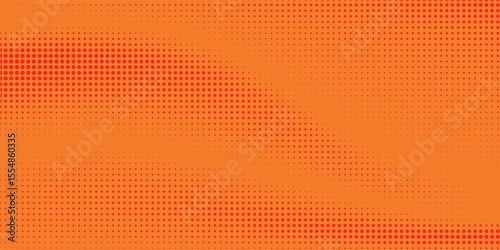 Dots halftone orange color pattern gradient texture with technology digital background. Dots pop art comics with summer background.