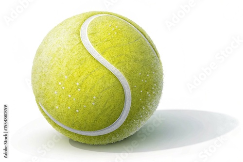 Tennis ball sports 3d illustration on white background