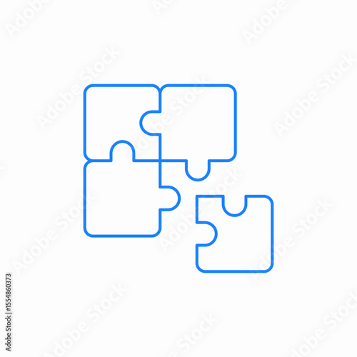 last pece puzzle icon sign vector