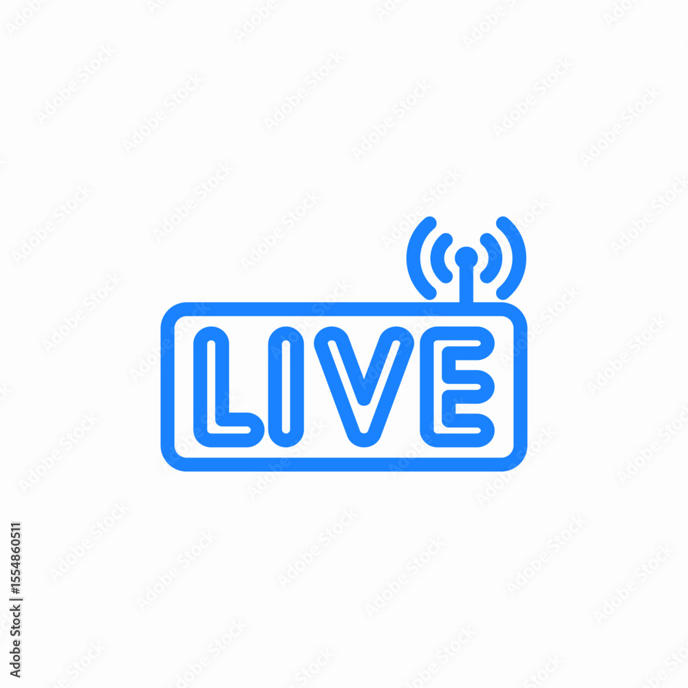 live broadcast signal icon sign vector live broadcast signal icon sign vector