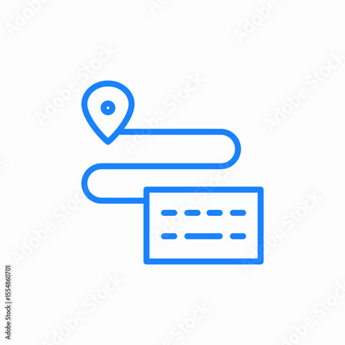 location route details icon sign vector