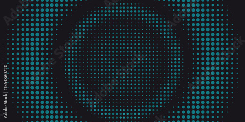 Abstract Light Dots Background - Blue Circle Wave Display LED Defocused