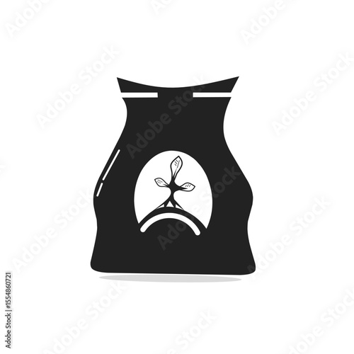 fertilizer bag icon graphic element for agriculture growing concept vector sign illustration.