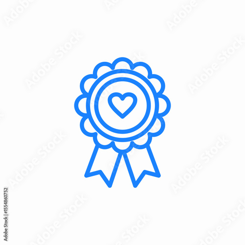 love ribbon icon sign vector