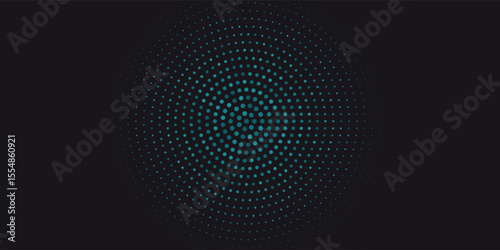 Abstract Light Dots Background - Blue Circle Wave Display LED Defocused