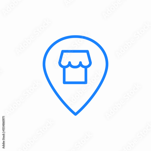 marketplace location pin icon sign vector