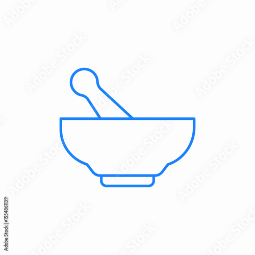 medicine mortar pestle icon sign vector