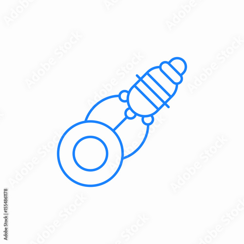 medieval cannon fire icon sign vector