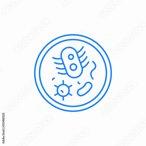 microscopic bacteria culture icon sign vector