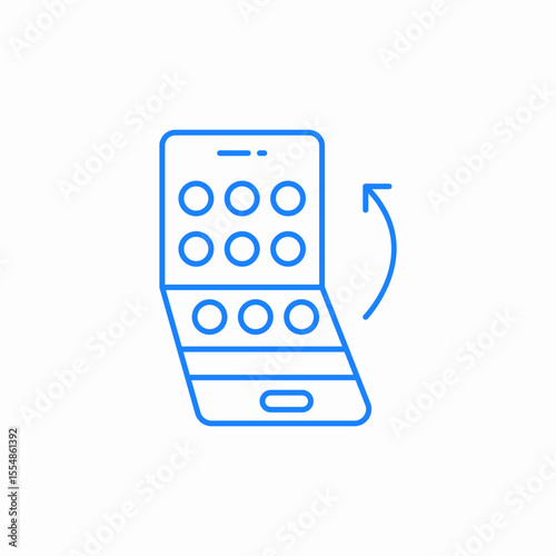 mobile device interface icon sign vector