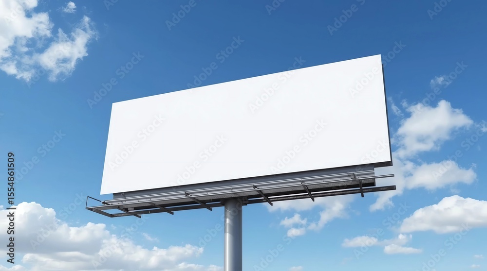 Obraz premium Blank advertising billboard on city street